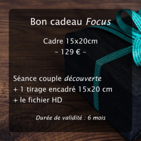 Bon cadeau séance couple Focus