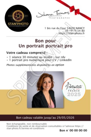 Bon cadeau portrait pro CV LinkedIn
