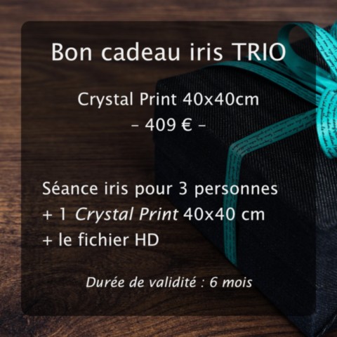 Bon cadeau séance iris TRIO - Crystal Print